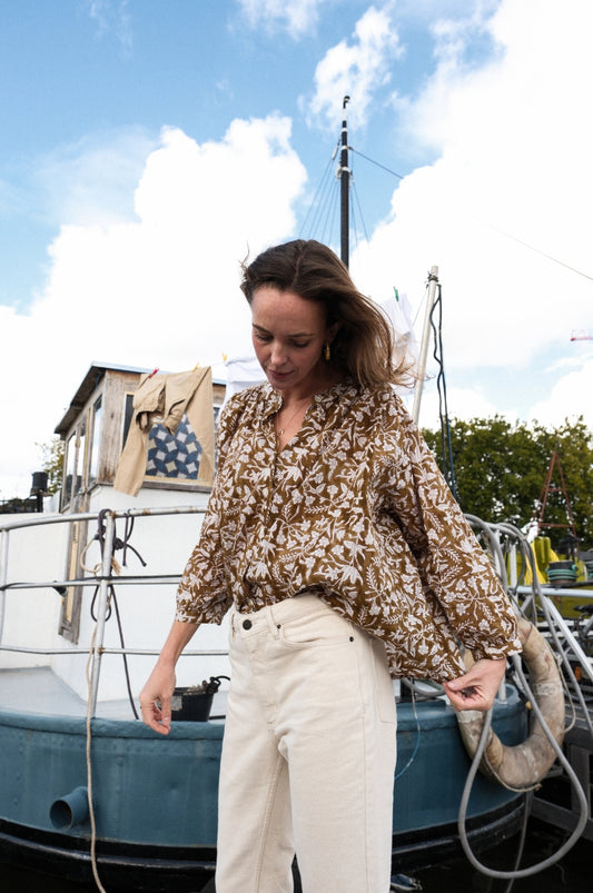 Blouse Eloïse Calcutta olive
