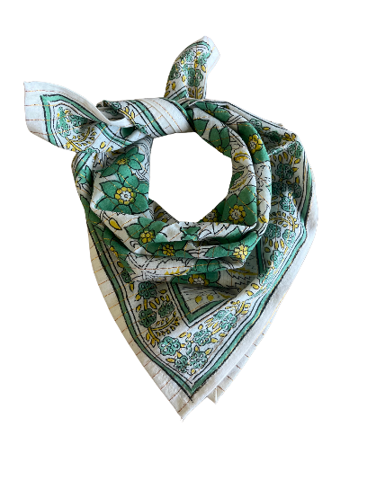 Foulard kids Lurex Vert Anis 50 cm