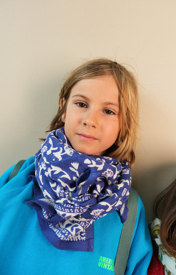 Foulard Adulte Mumbai Saphir