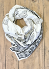 Foulard Adulte Tigre Blanc 100cm