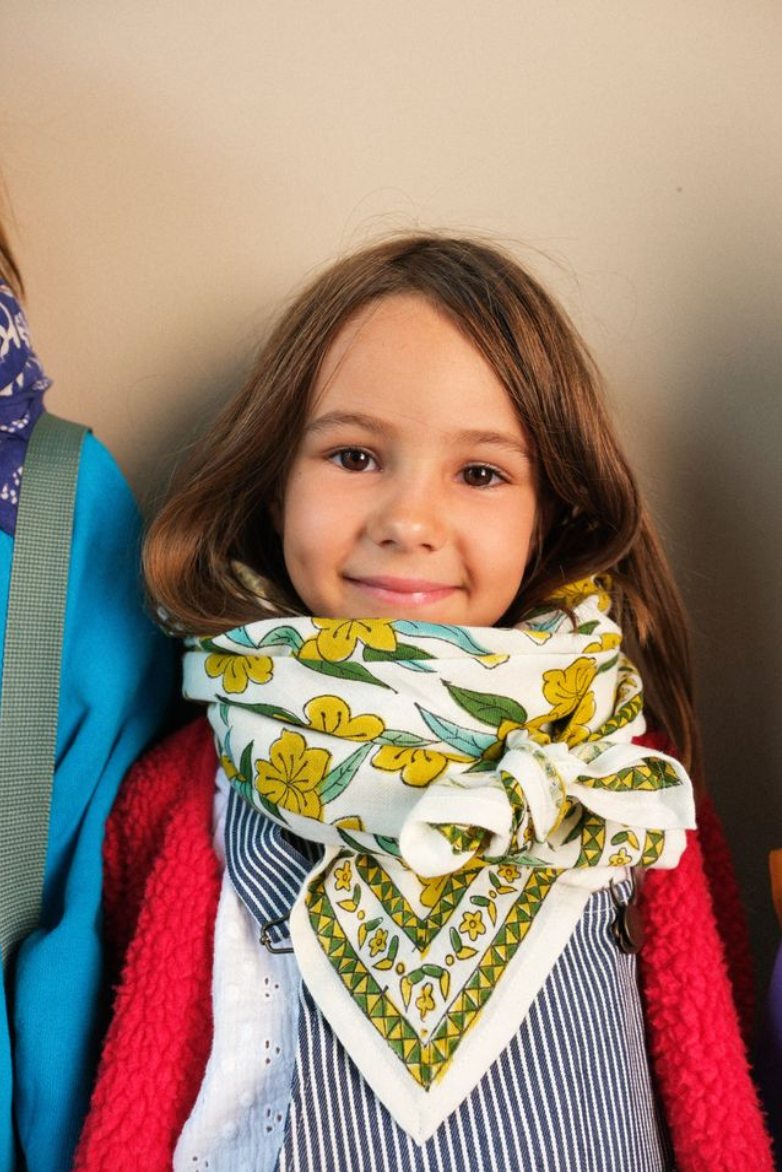 Duo Foulard Matchy Matchy 1 grand et 1 petit So Family Jaipur Ocre