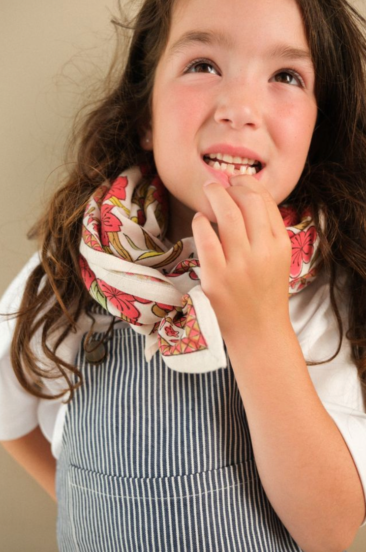 Foulard Jaipur Grenat kids , 50 cm