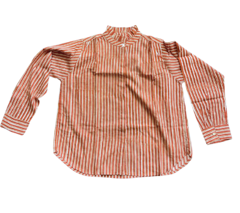 Blouse Lucie Rayures brique
