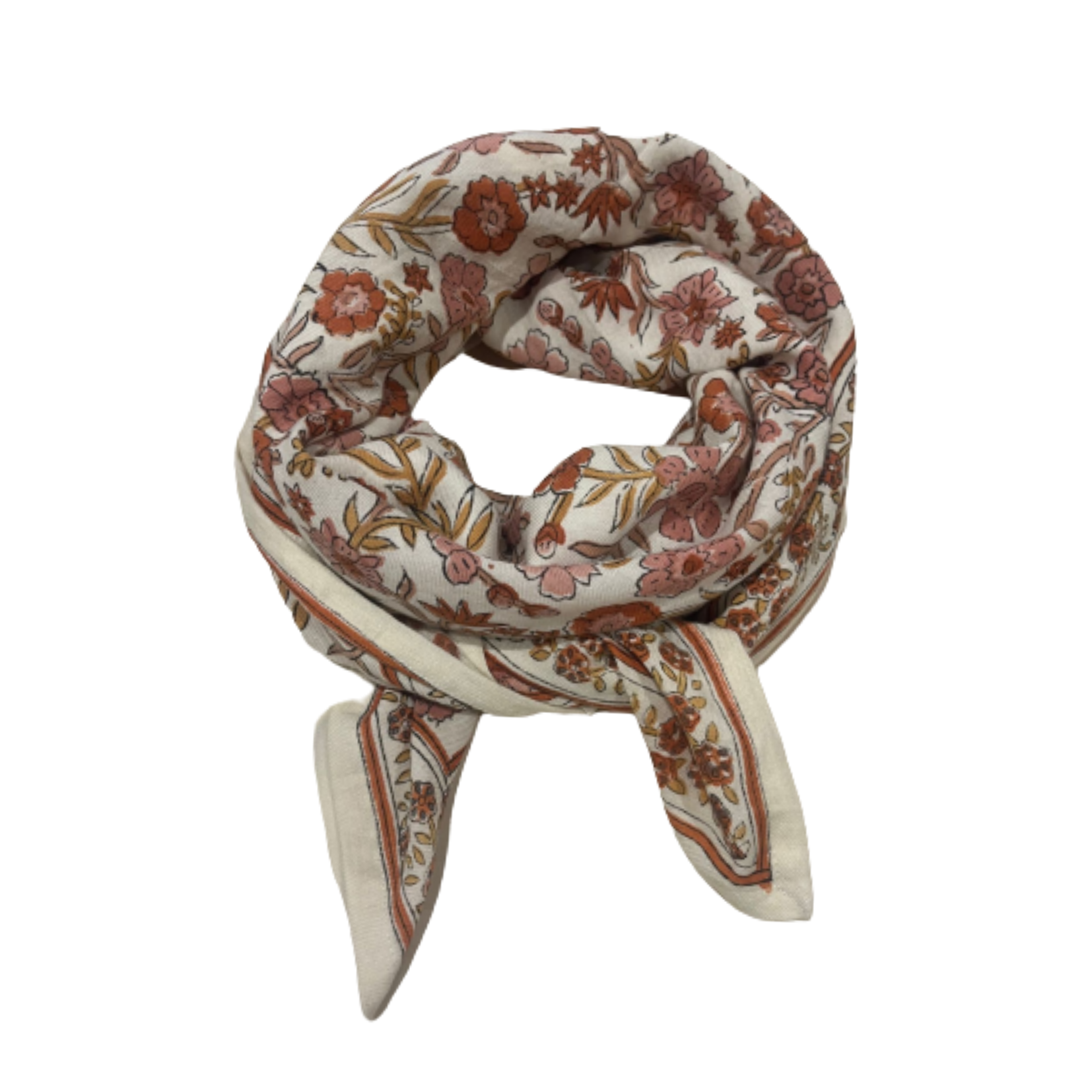 Foulard Adulte Delhi Brique 100 cm