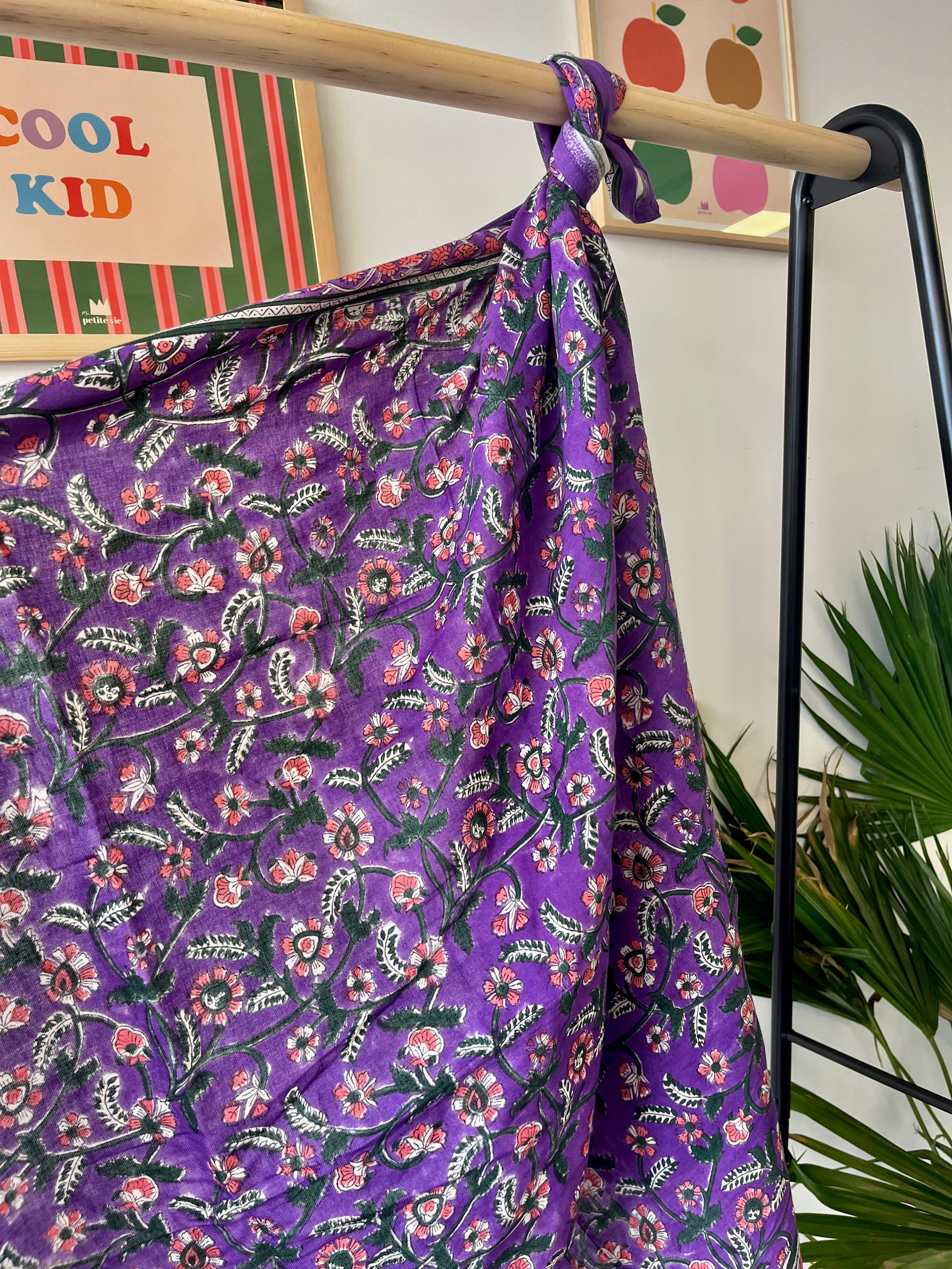 Foulard Bébé, Enfant Dehli Violette 50 cm