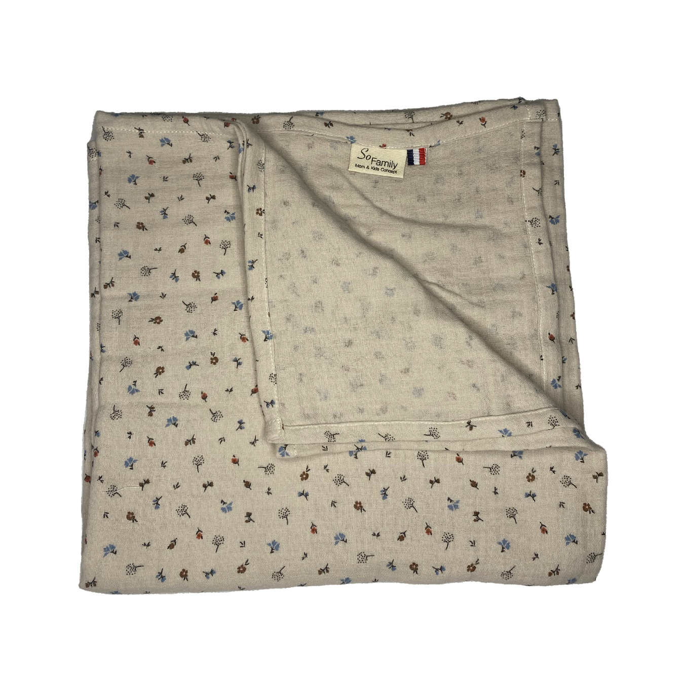 Lange en gaze de coton uni , très souple et doux, fabriqué en France.