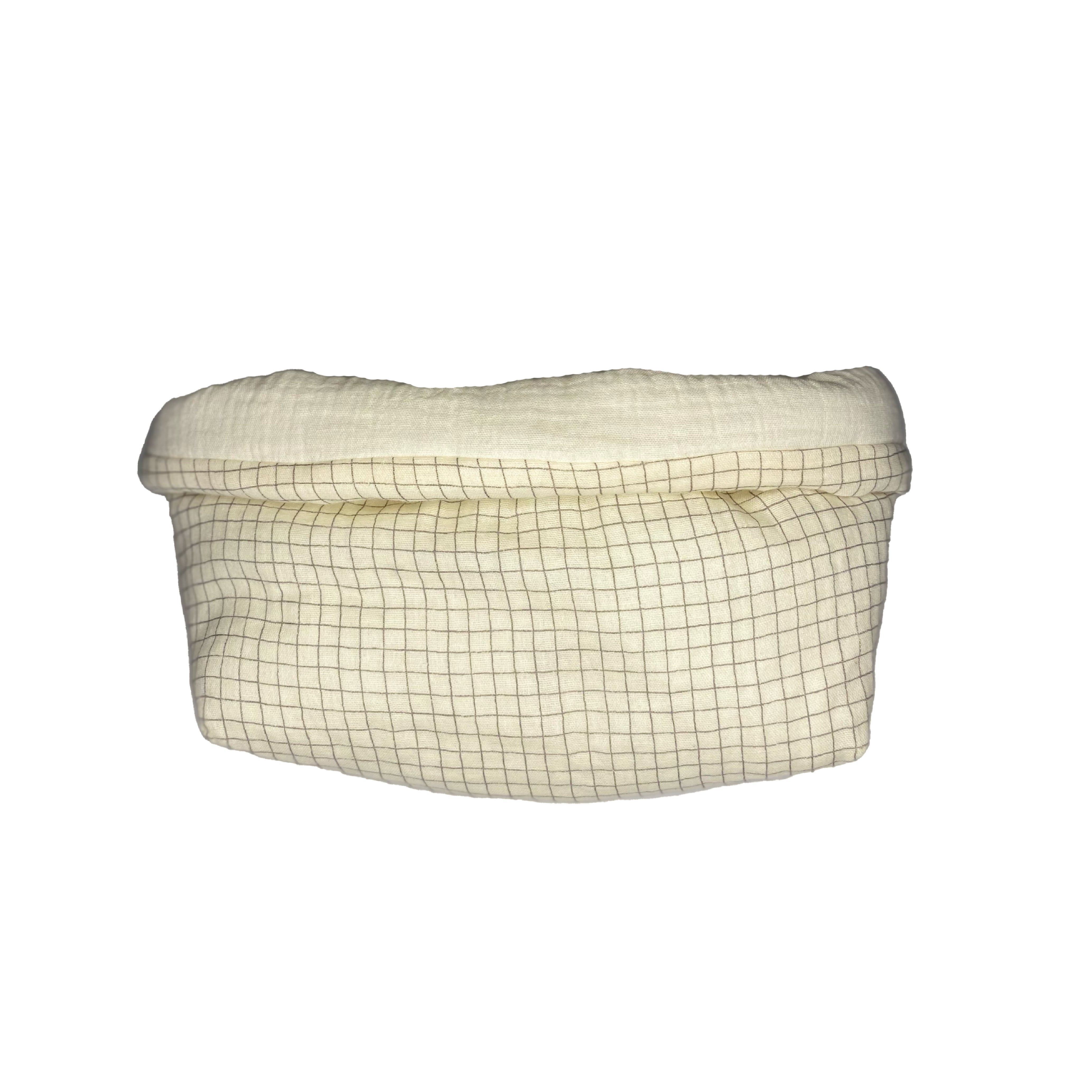 Panier de rangement en gaze de coton. Fabriqué en France.