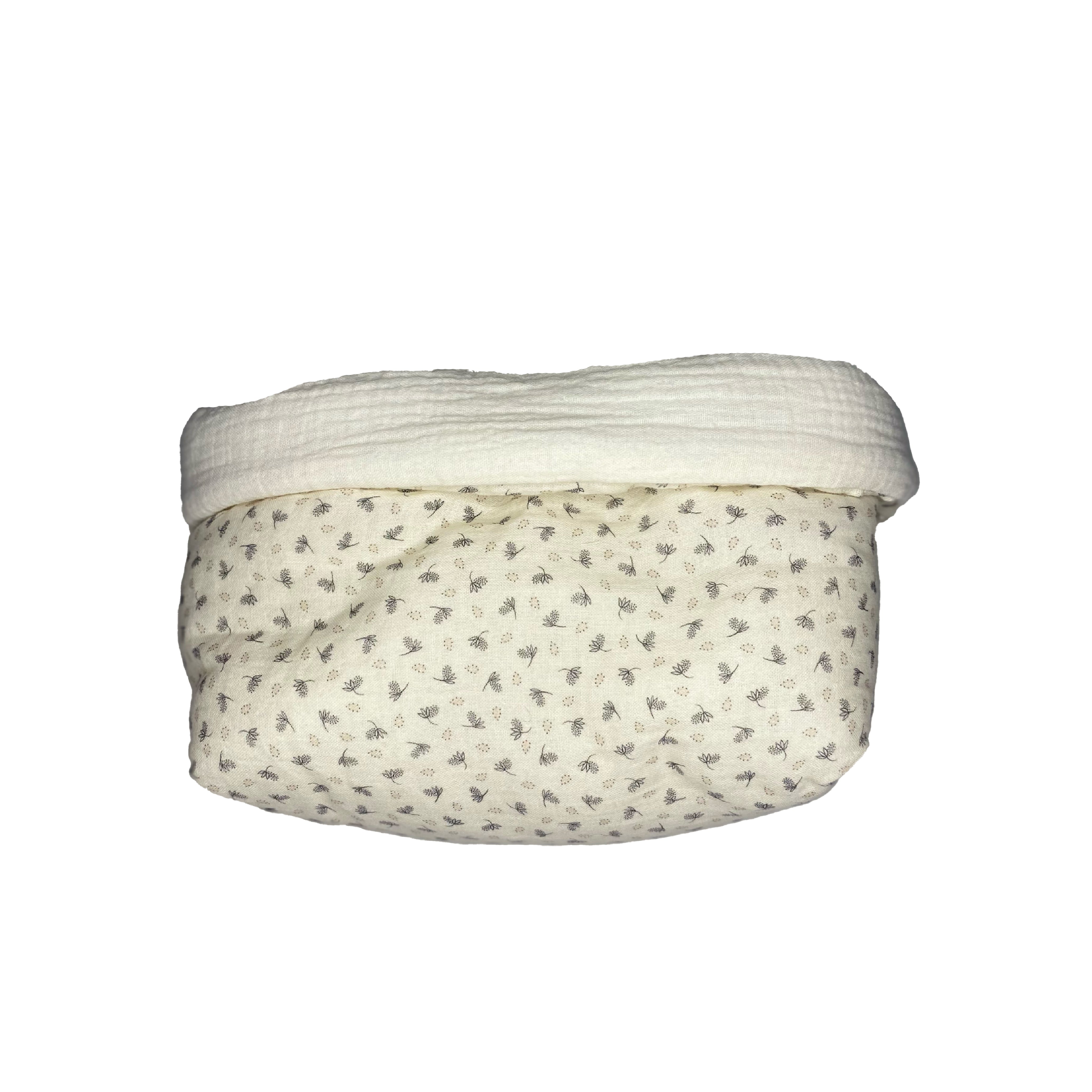 Panier de rangement en gaze de coton. Fabriqué en France.