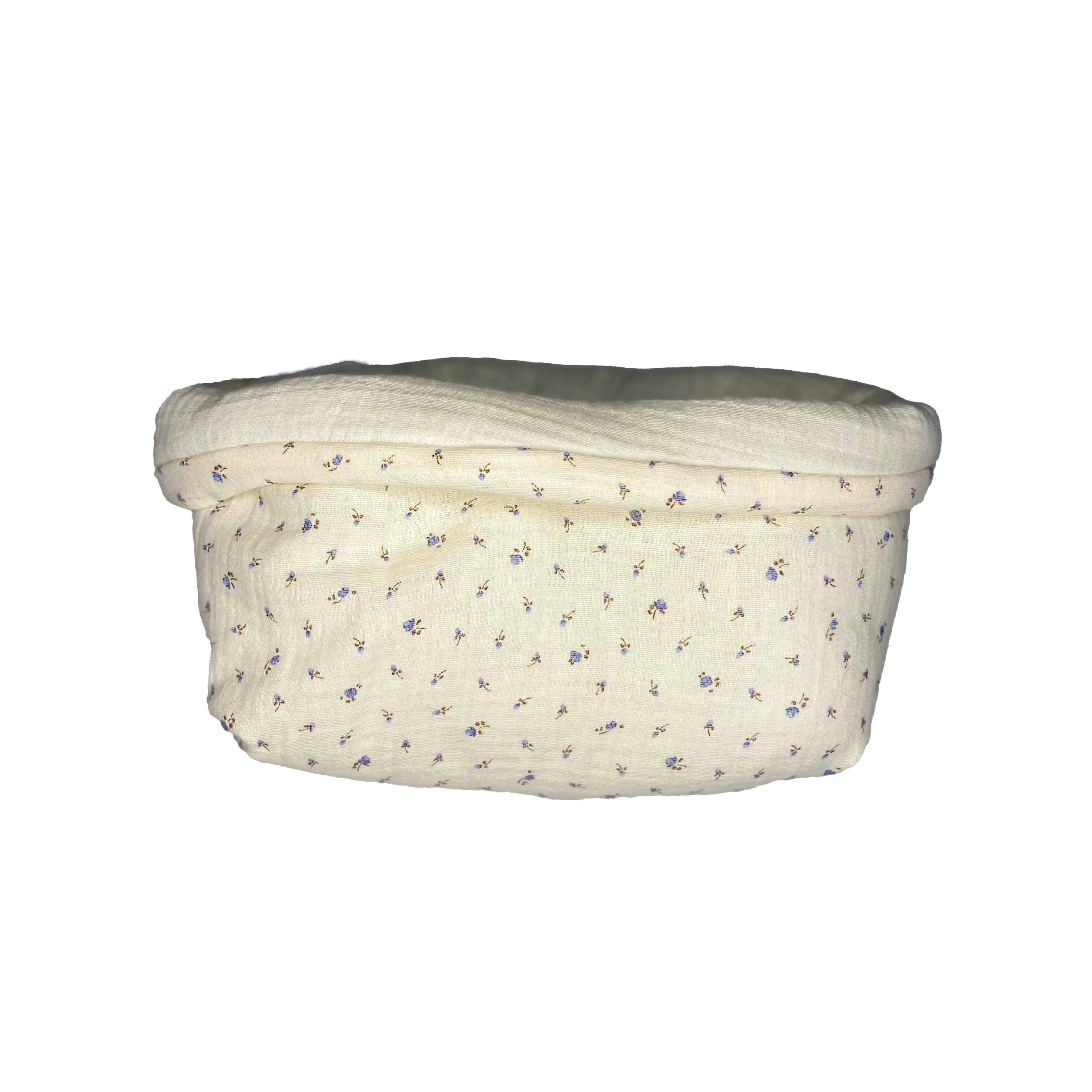 Panier de rangement en gaze de coton. Fabriqué en France.