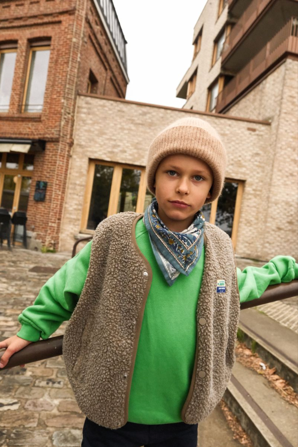 Foulards Bébé, Enfant Delhi Céladon 5O cm