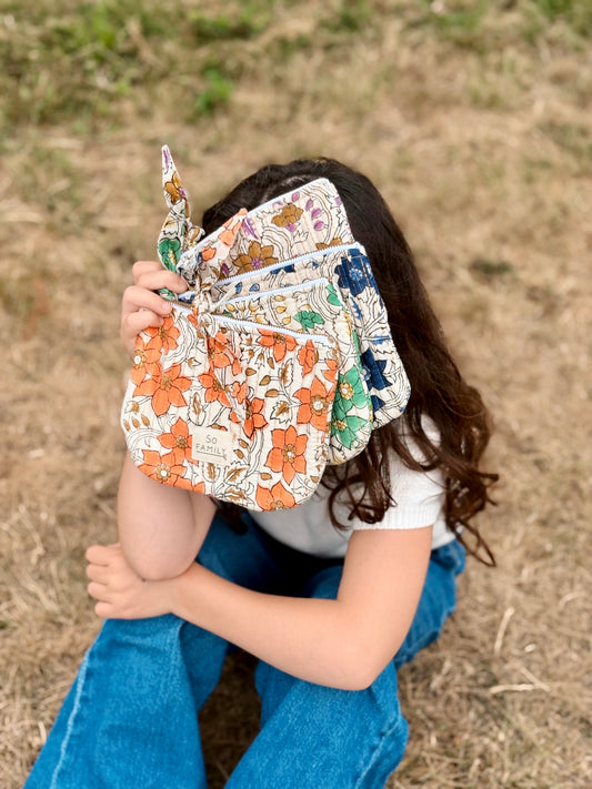 petite pochette Lurex Bleu