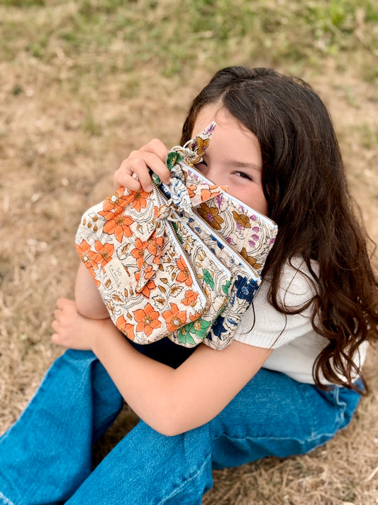 petite pochette Lurex Bleu