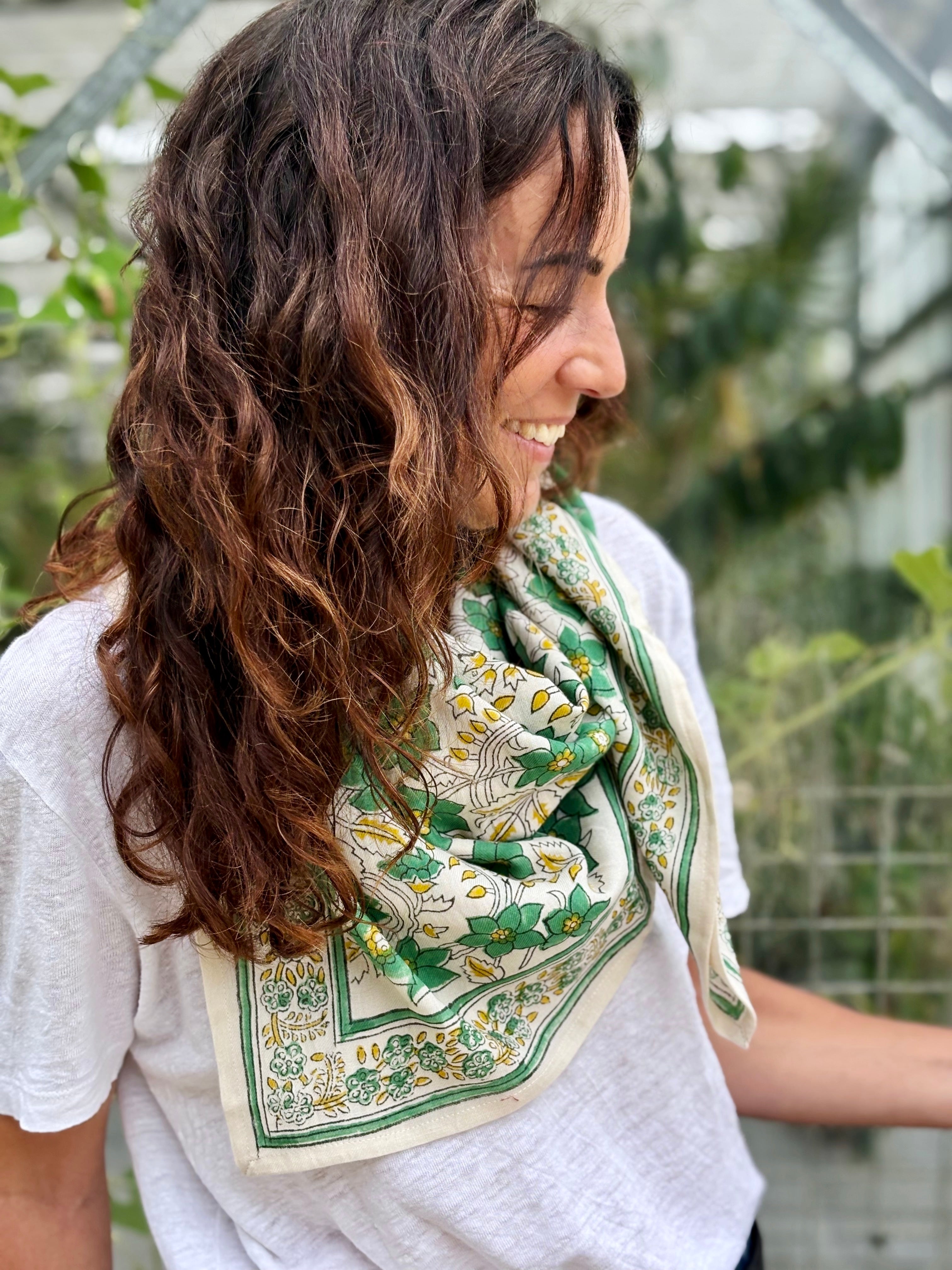 Foulard Adulte Agra Pistache 100 cm