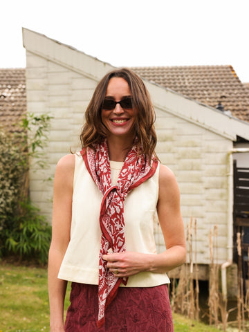 Foulard Adulte Calcutta pourpre