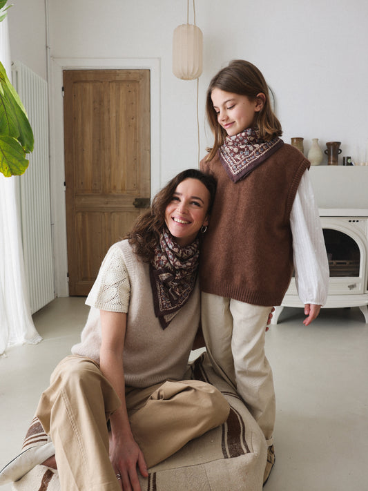 Foulards Bébé, Enfant Bombay Aubergine