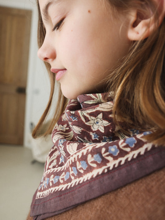 Foulards Bébé, Enfant Bombay Aubergine