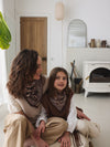 Duo Foulard Matchy Matchy 1 grand et 1 petit Bombay Aubergine