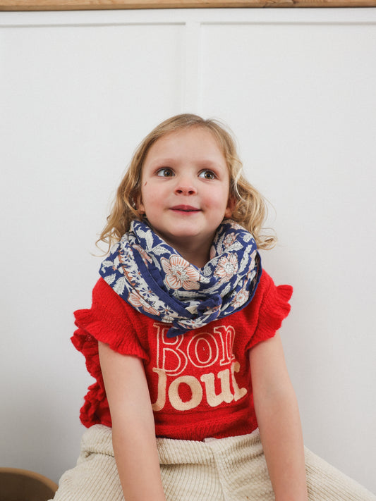 Foulard Adulte Dheli Cobalt 100 cm