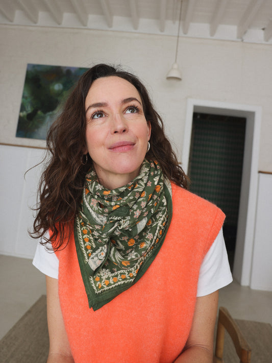 Foulard Adulte Bombay vert