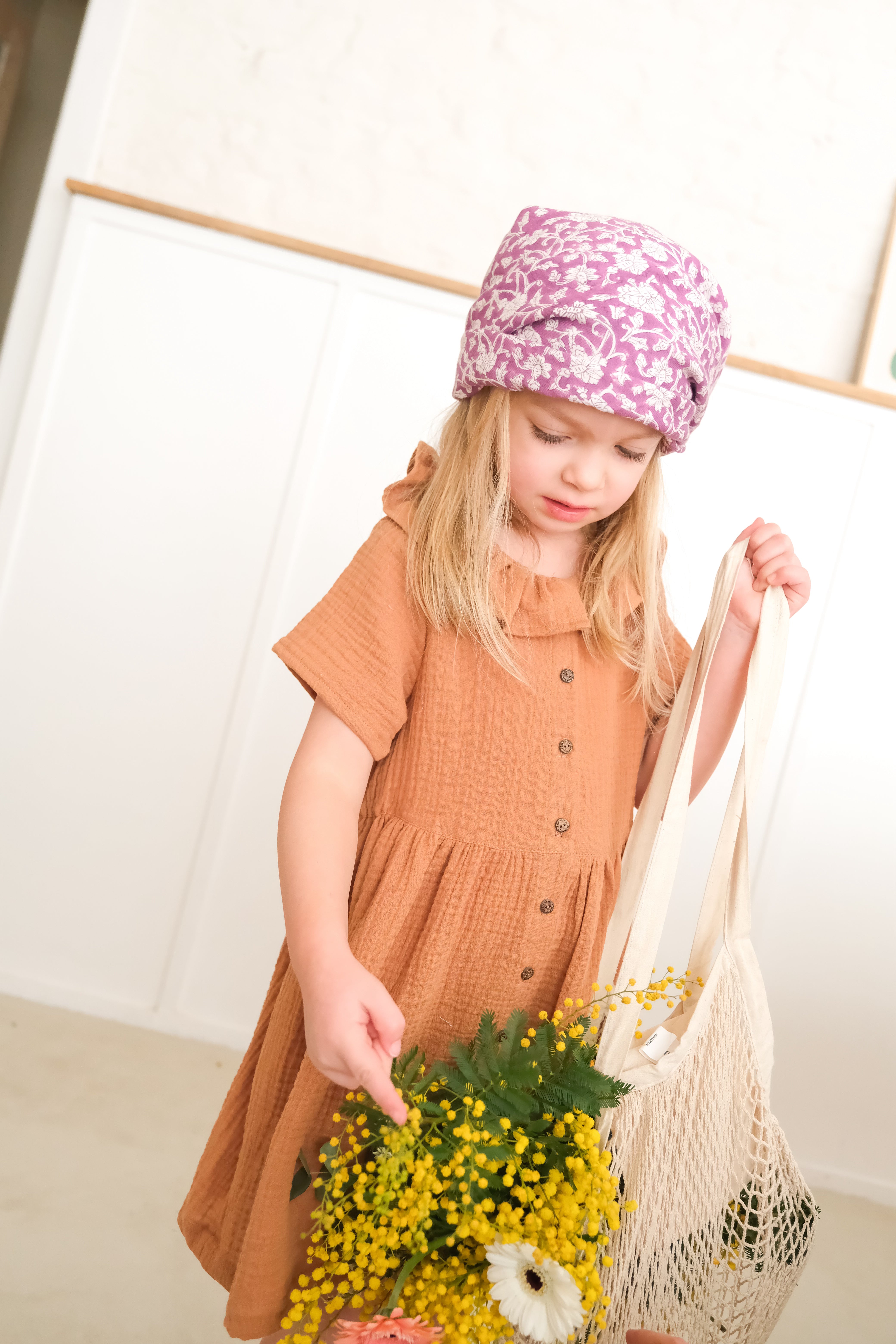 Robe Jeanne enfant Gaze Caramel