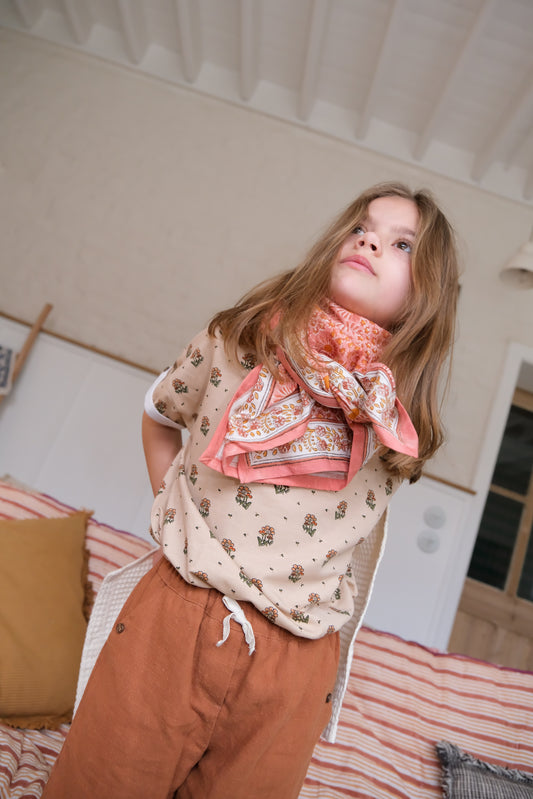 Duo Foulard Matchy Matchy 1 grand et 1 petit So Family Patchwork Blush