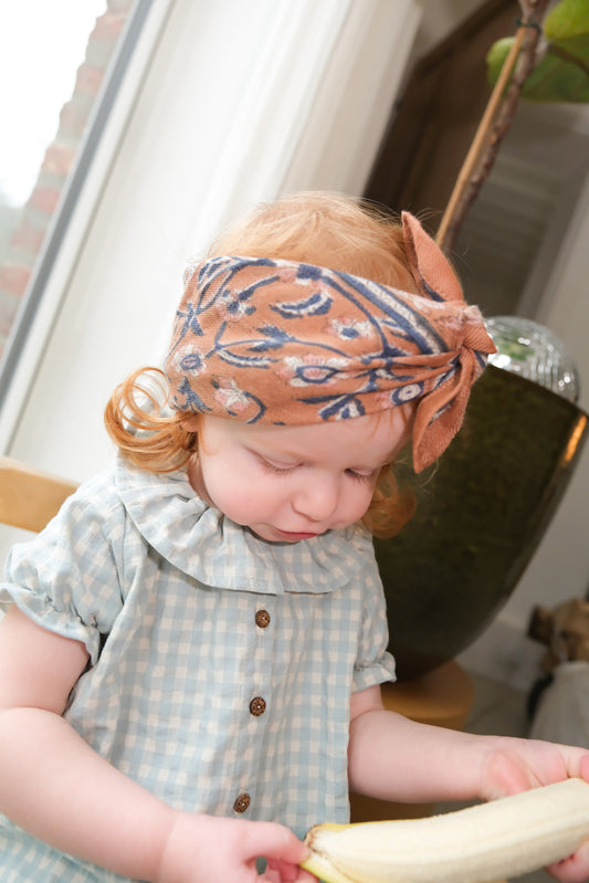 Duo Foulard Matchy Matchy 1 grand et 1 petit So Family ABRICOT