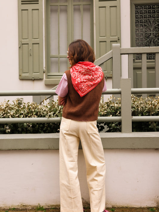 Foulard Adulte Mysore bandana Corail