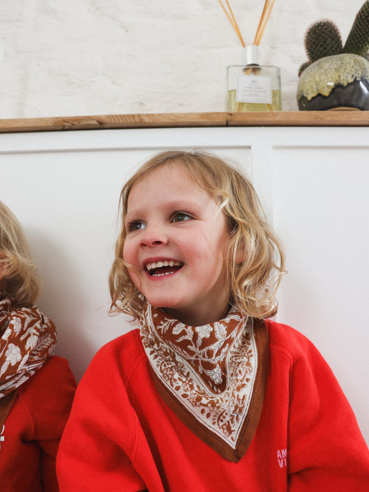 Duo Foulard Matchy Matchy 1 grand et 1 petit Calcutta caramel