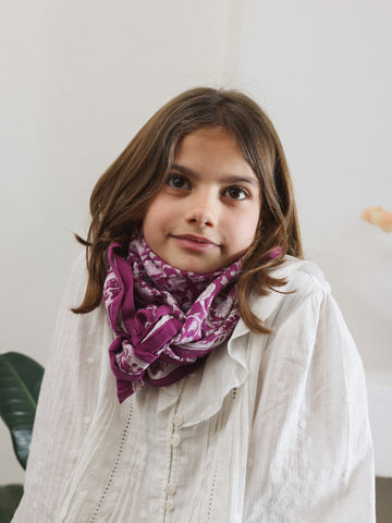 Foulard  Adulte Dheli Lilas  100 cm