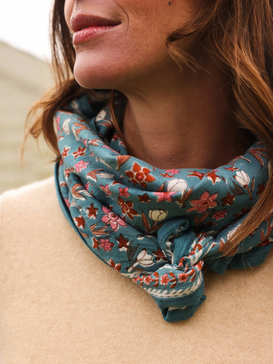 Foulard Adulte Bombay Bleu