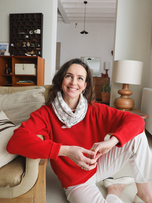 Foulard Adulte Delhi Latte 100 cm