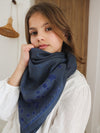 Duo Foulard Matchy Matchy 1 grand et 1 petit Pois Marine