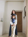 Duo Foulard Matchy Matchy 1 grand et 1 petit Pois Marine