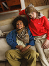 Duo Foulard Matchy Matchy 1 grand et 1 petit Mysore kaki