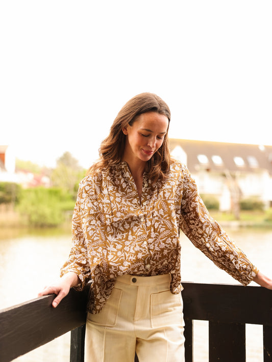 Blouse Eloïse Calcutta olive