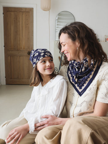Duo Foulard Matchy Matchy 1 grand et 1 petit Kota Marine