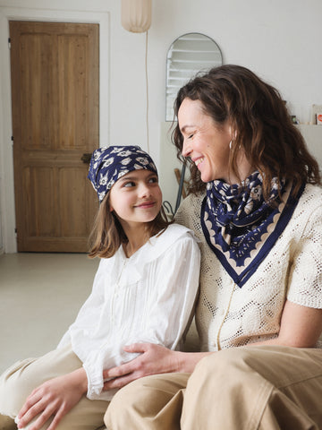 Duo Foulard Matchy Matchy 1 grand et 1 petit Kota Marine