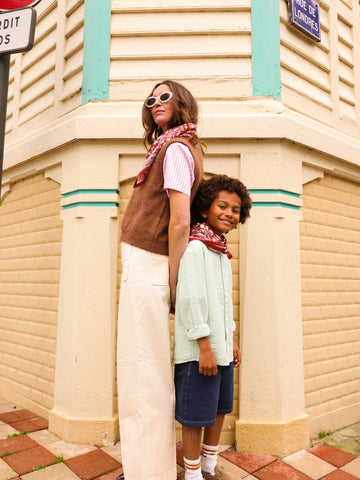 Duo Foulard Matchy Matchy 1 grand et 1 petit Calcutta Pourpre