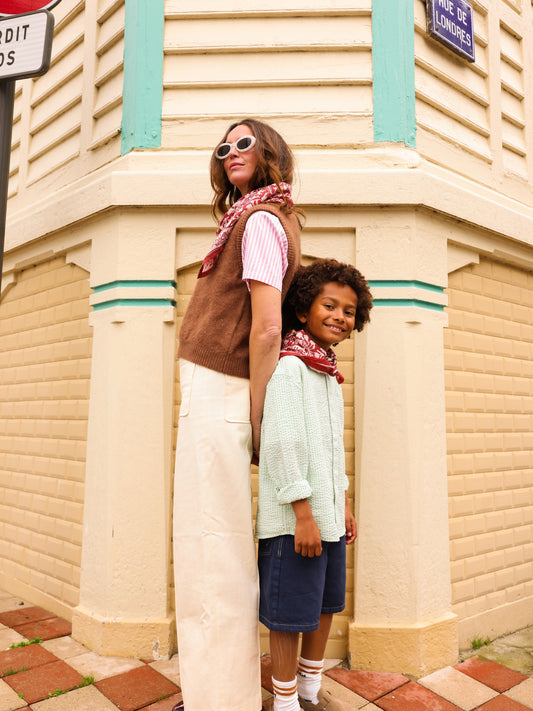 Duo Foulard Matchy Matchy 1 grand et 1 petit Calcutta Pourpre