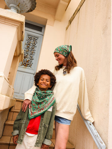 Duo Foulard Matchy Matchy 1 grand et 1 petit Thane Vert