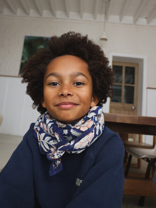 Foulard Adulte Dheli Cobalt 100 cm