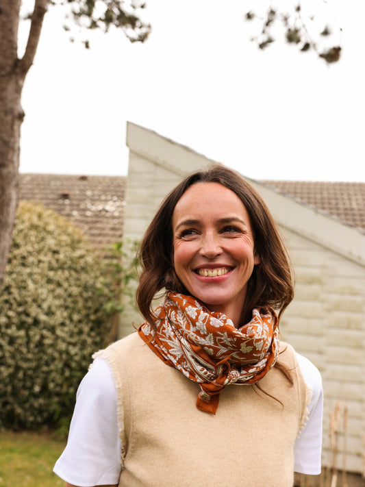 Foulard Adulte Calcutta Caramel
