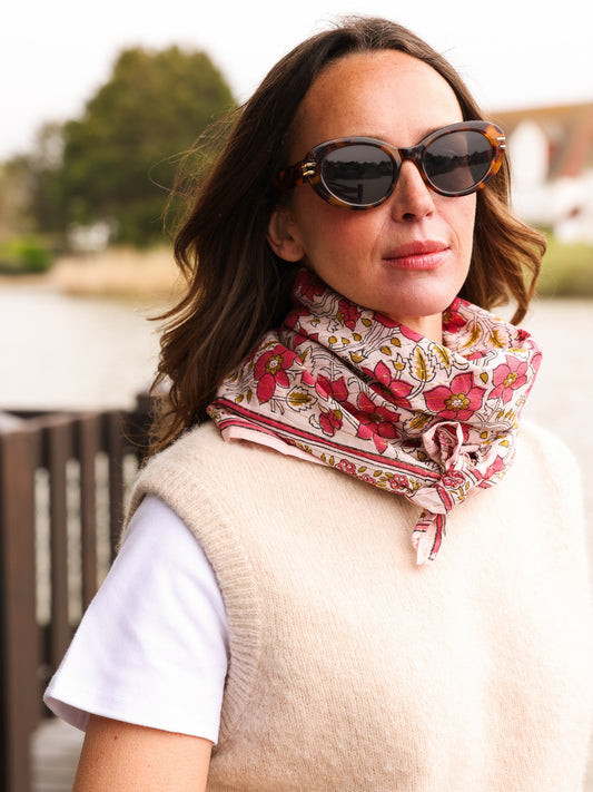 Foulard  Adulte Pink en Lurex 100 cm