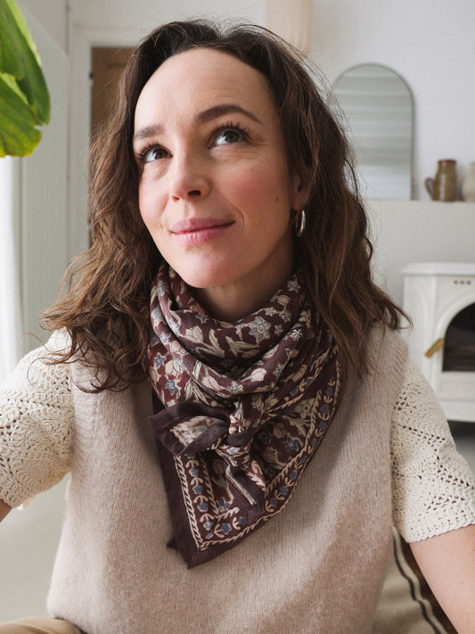 Foulard Adulte Bombay Aubergine