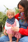 Foulard Kids Pois Bicolore marine et écru