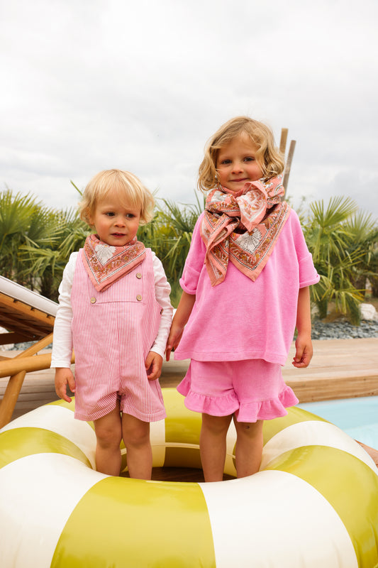 Duo Foulard Matchy Matchy 1 grand et 1 petit So Family BLUSH