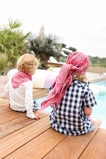 Duo Foulard Matchy Matchy 1 grand et 1 petit Indore Amma Rose