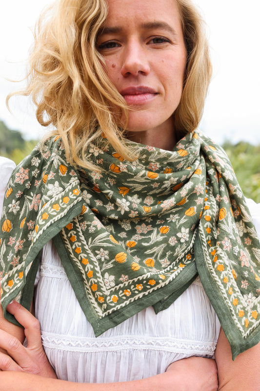 Foulard Adulte Bombay vert
