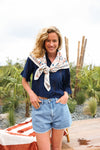 Foulard Adulte Delhi Prusse 100 cm