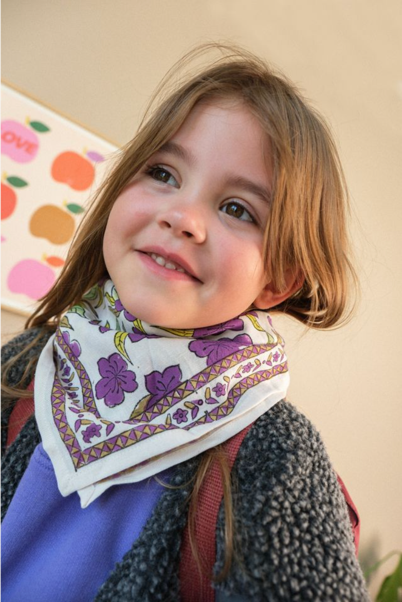 Foulard Jaipur Lavande kids , 50 cm